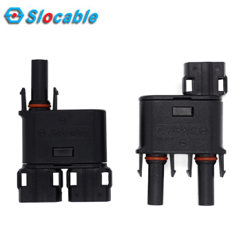 Slocable good quality TUV certified IP68 waterproof 2o1 3 to1 1500v branch solar cable connector